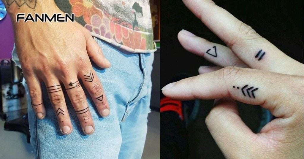 Hình xăm mini ngón tay phong cách tối giản