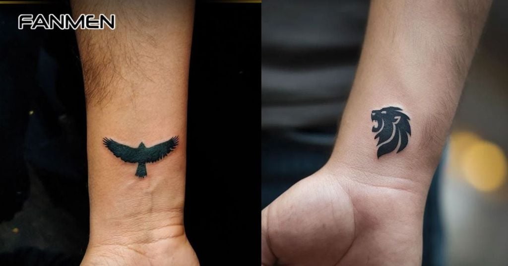 Hình xăm cổ tay đơn giản cho nam