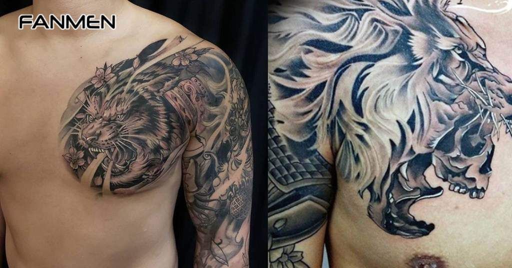 Hình xăm động vật ở vai cho nam 4