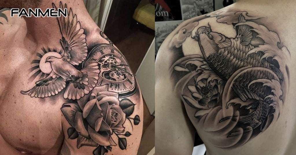 Hình xăm động vật ở vai cho nam 5