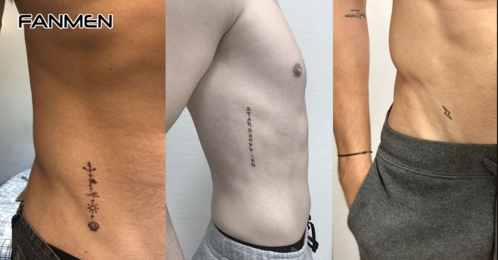 Hình xăm eo nam mini và tối giản
