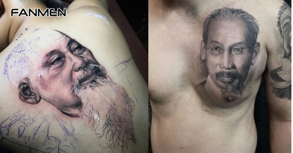 Hình xăm Chủ Tịch Hồ Chí Minh 1