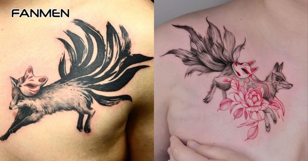 Hình xăm hồ ly truyền thống&nbsp;Á Đông 3