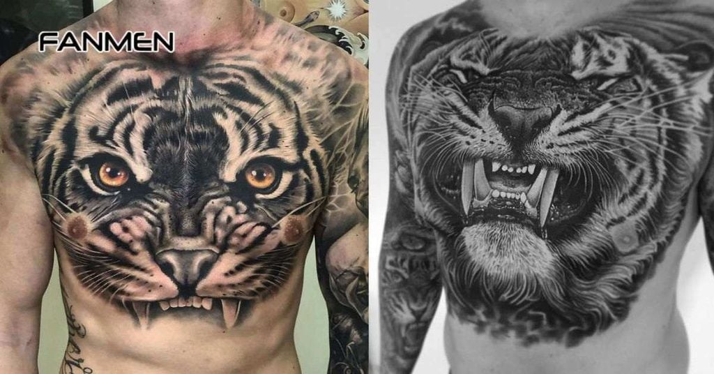 Hình xăm hổ toàn ngực