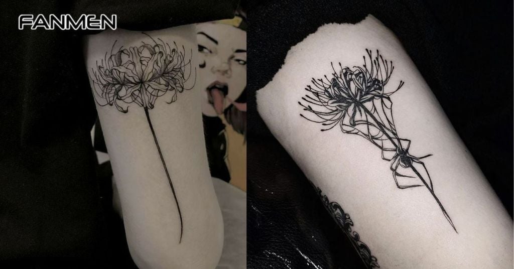 Hình xăm hoa bỉ ngạn 10