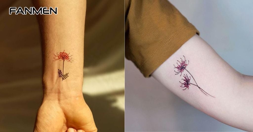 Hình xăm hoa bỉ ngạn 12