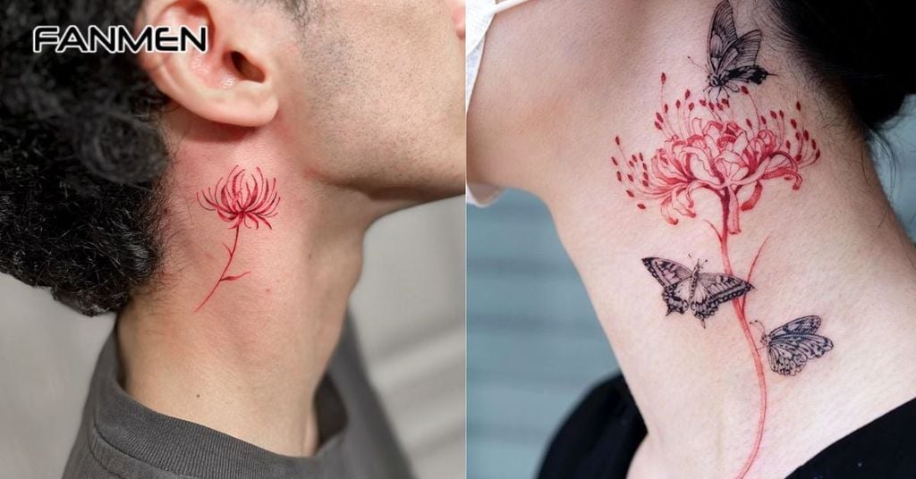 Hình xăm hoa bỉ ngạn 19