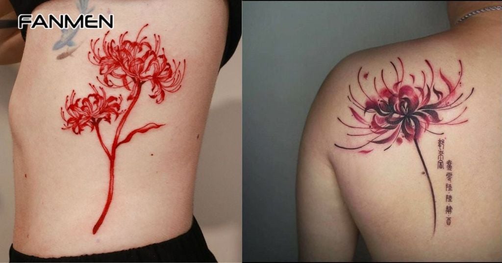 Hình xăm hoa bỉ ngạn 21