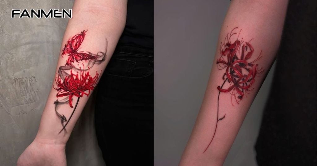 Hình xăm hoa bỉ ngạn 2