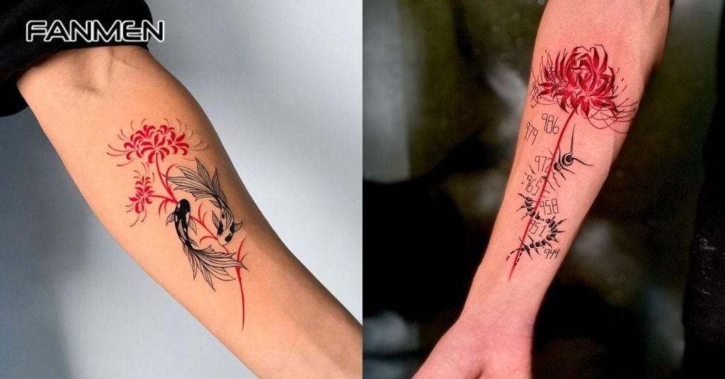 Hình xăm hoa bỉ ngạn 4