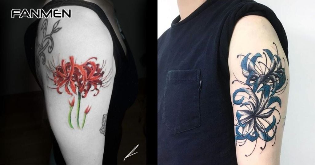 Hình xăm hoa bỉ ngạn 7