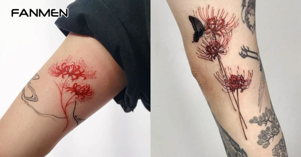 Hình xăm hoa bỉ ngạn 8