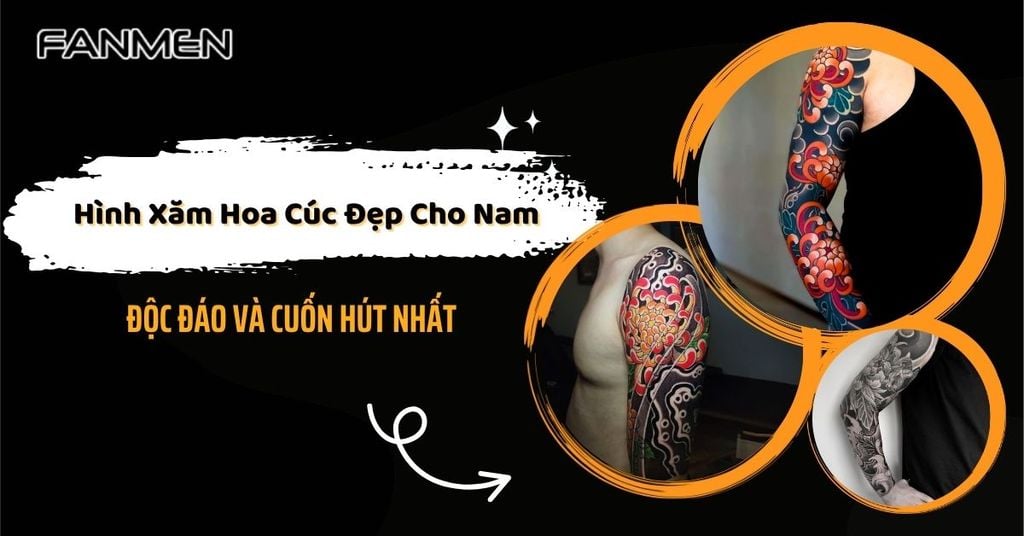Hình xăm hoa cúc đẹp cho nam