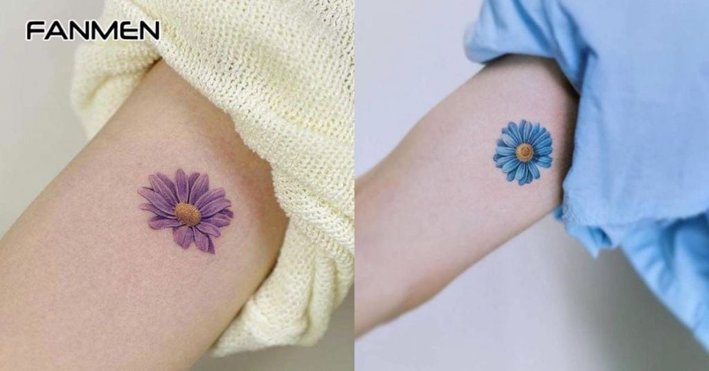 Hình xăm hoa cúc mini 7