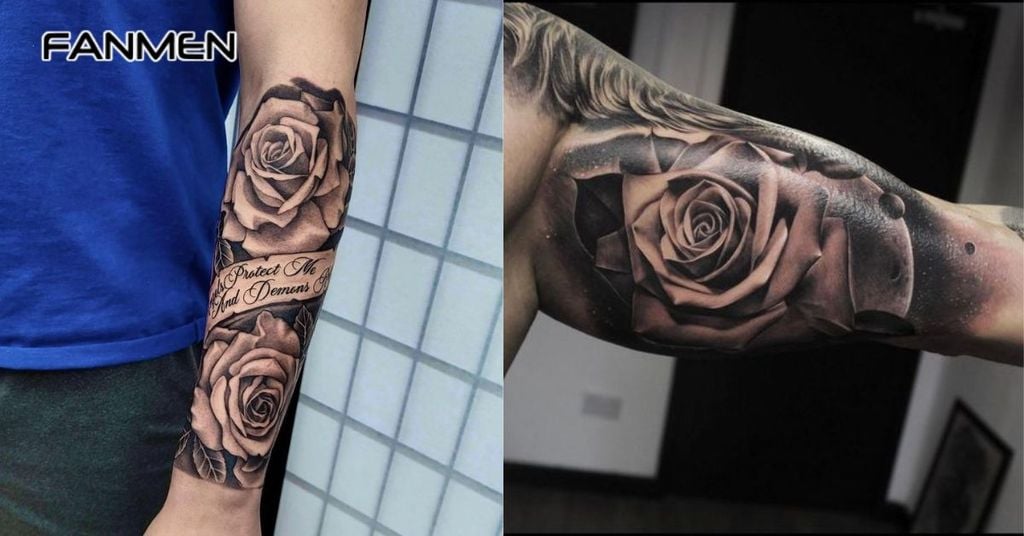 Hình xăm hoa hồng đen 1
