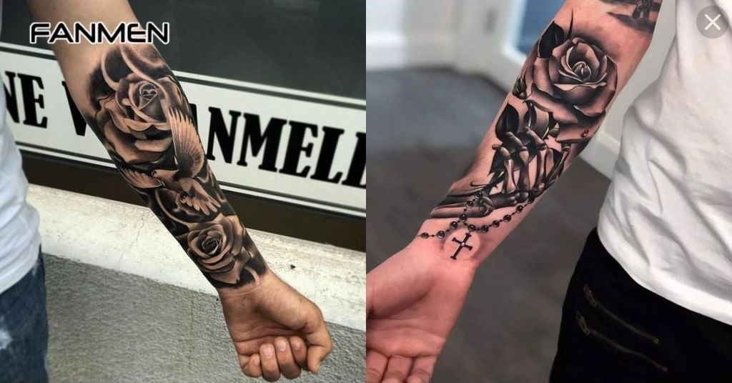 Hình xăm hoa hồng đen 3