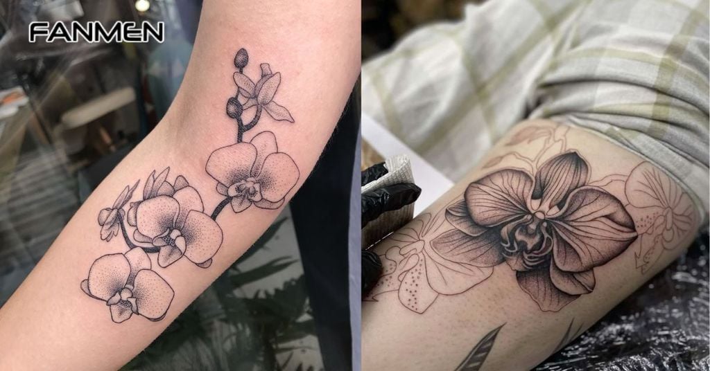 Hình xăm hoa lan cho nam 10