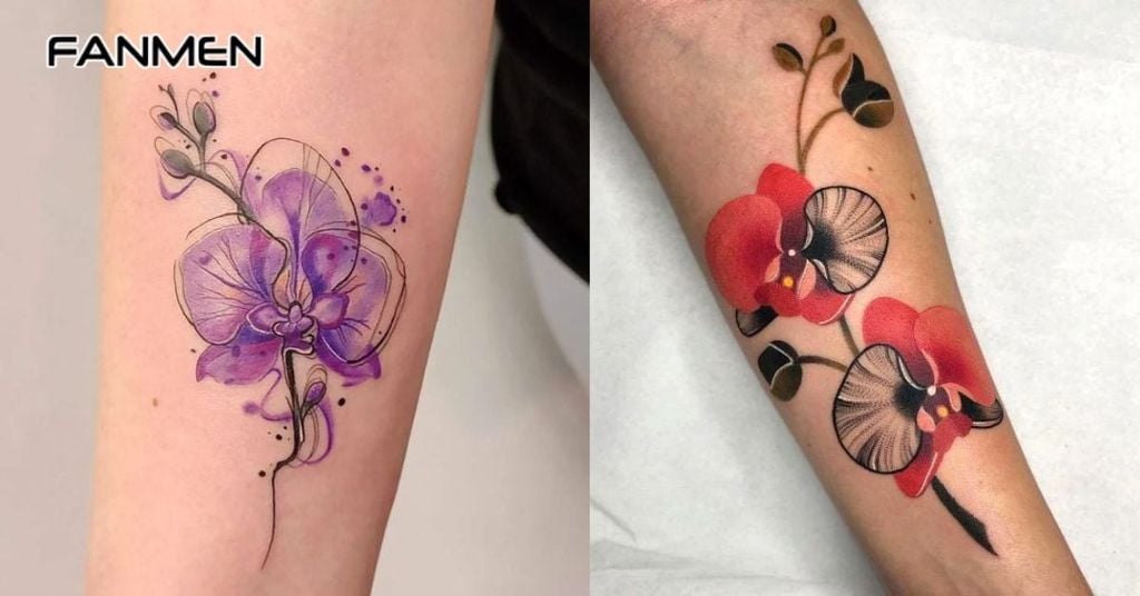 Hình xăm hoa lan cho nam 12