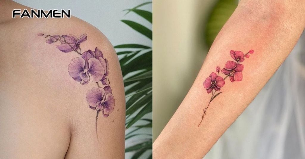 Hình xăm hoa lan cho nam 13