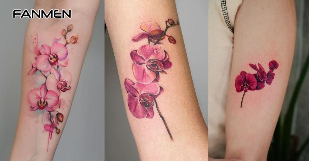 Hình xăm hoa lan cho nam 14