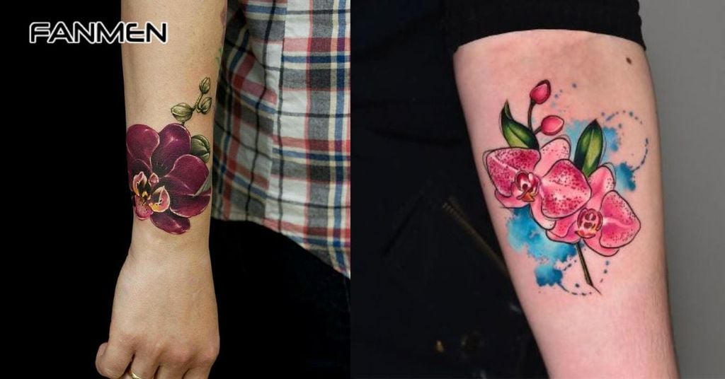 Hình xăm hoa lan cho nam 16