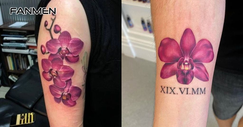 Hình xăm hoa lan cho nam 18