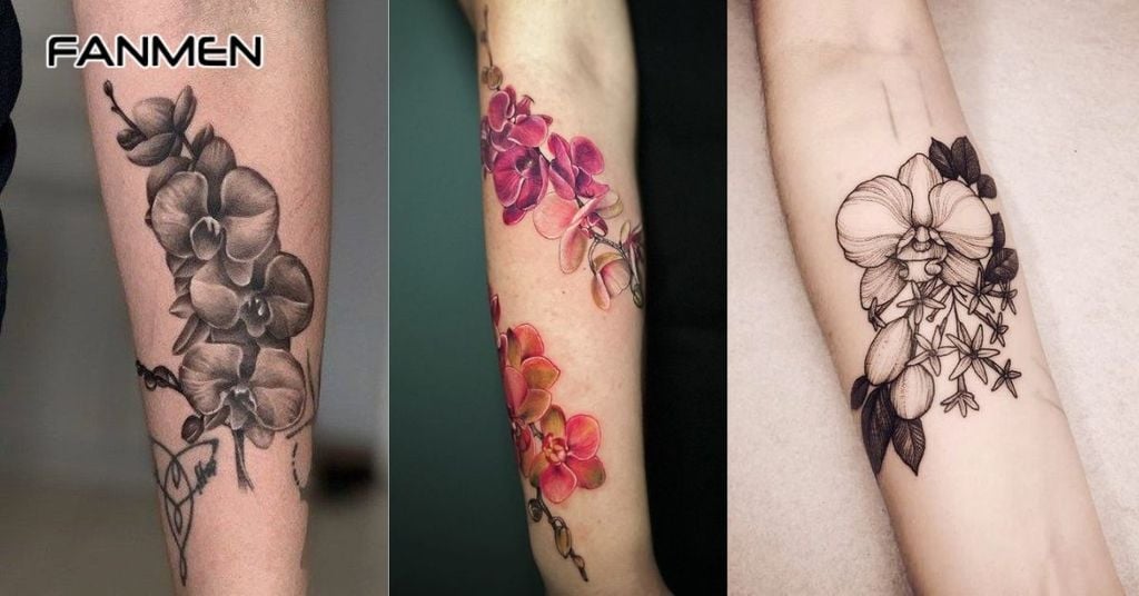 Hình xăm hoa lan cho nam 2
