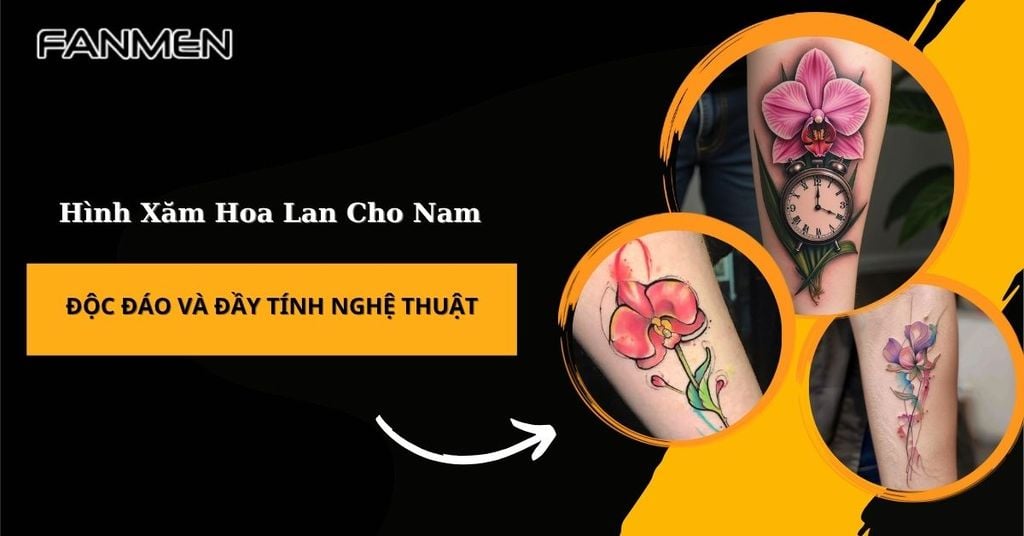 Hình xăm hoa lan cho nam