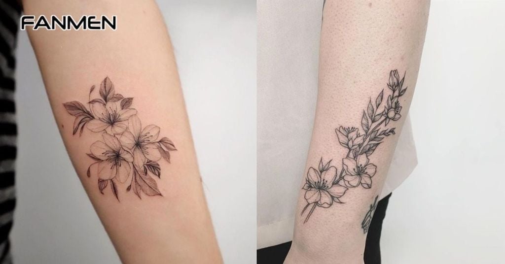 Hình xăm hoa mai 1