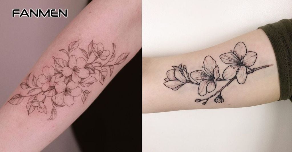 Hình xăm hoa mai cho nam 4