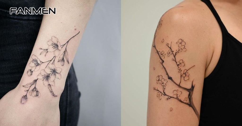 Hình xăm hoa mai 6