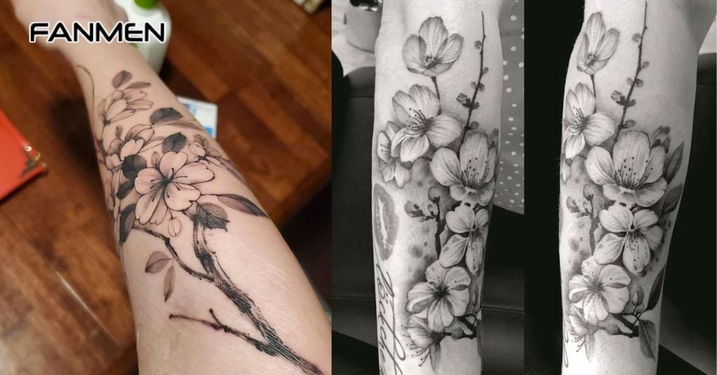 Hình xăm hoa mai 9