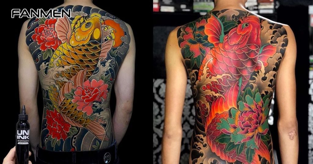 Hình xăm hoa ở lưng 3