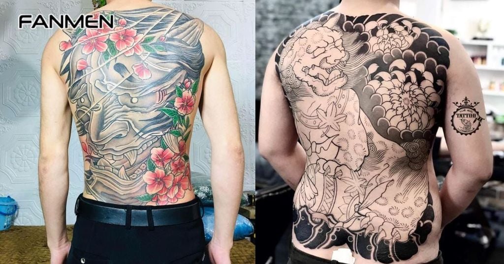 Hình xăm hoa ở lưng 6