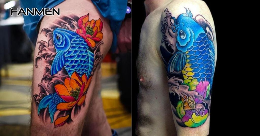 Hình hoa sen cá chép 3