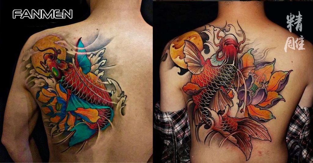 Hình hoa sen cá chép 4