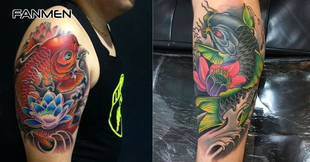 Hình hoa sen cá chép 6