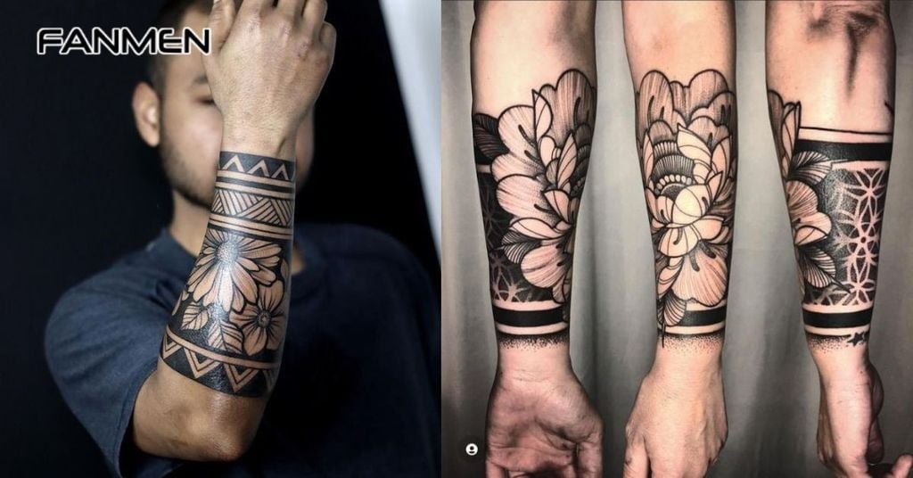 Hình xăm hoa văn cánh tay đẹp cho nam 13