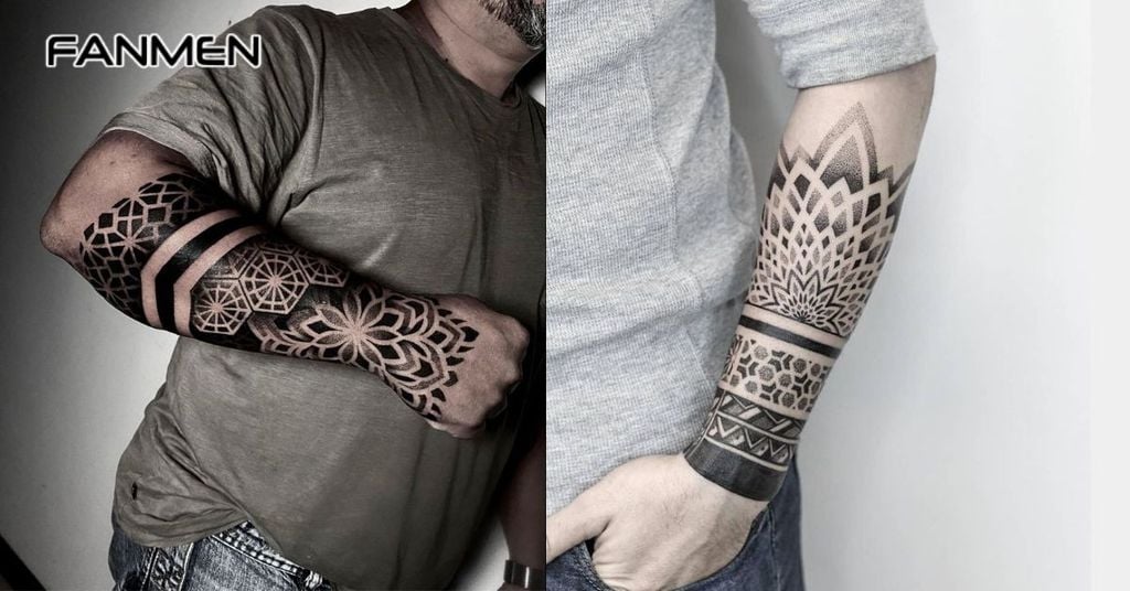 Hình xăm hoa văn cánh tay đẹp cho nam 1