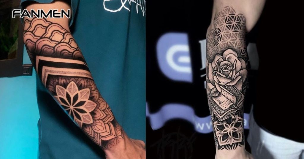 Hình xăm hoa văn cánh tay đẹp cho nam 26