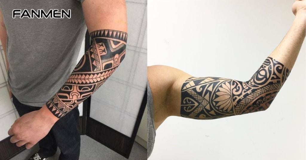 Hình xăm hoa văn cánh tay đẹp cho nam u7