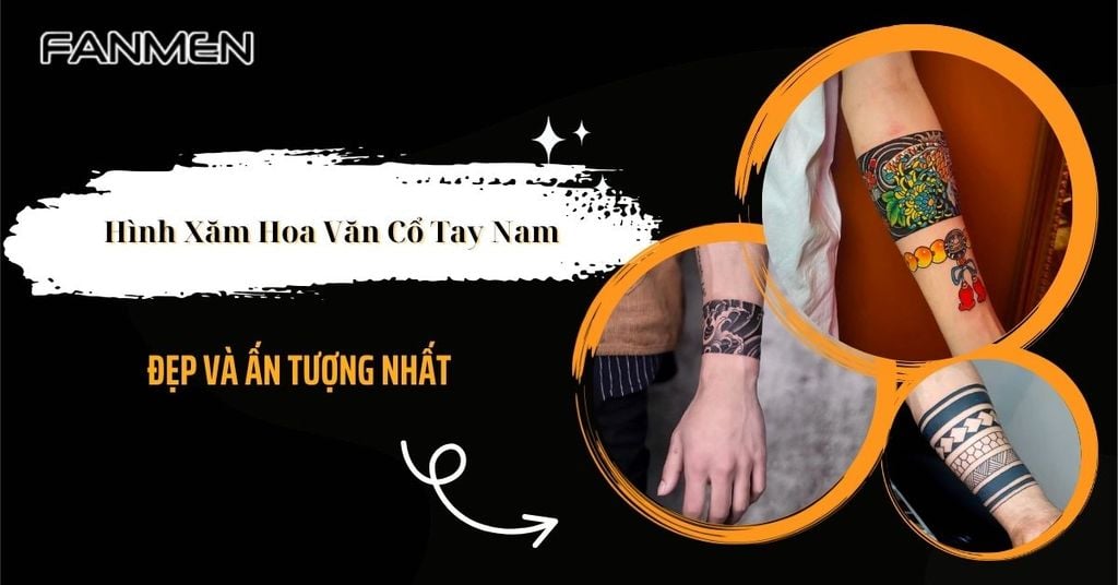 Hình xăm hoa văn cổ tay nam