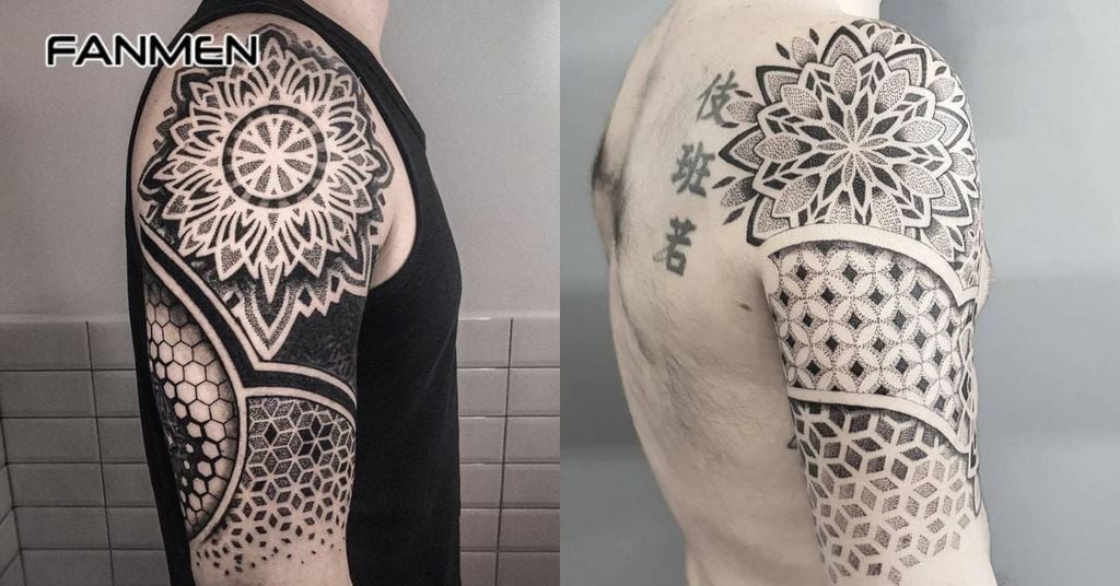 Hình xăm hoa văn phong cách Mandal 2
