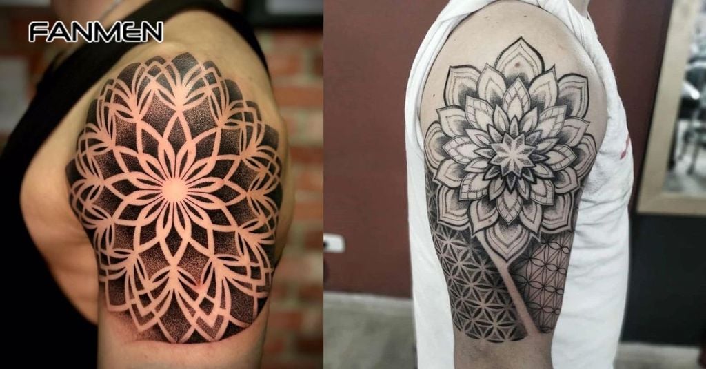 Hình xăm hoa văn phong cách Mandal 3
