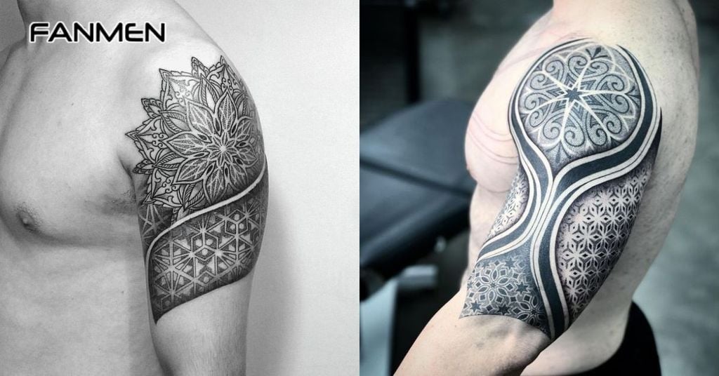 Hình xăm hoa văn phong cách Mandal 4