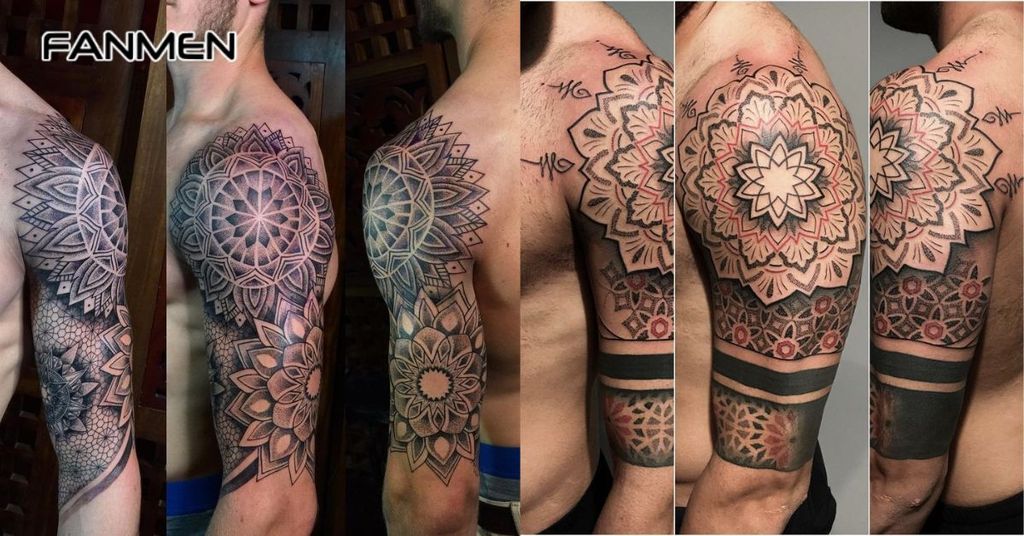 Hình xăm hoa văn phong cách Mandal 6