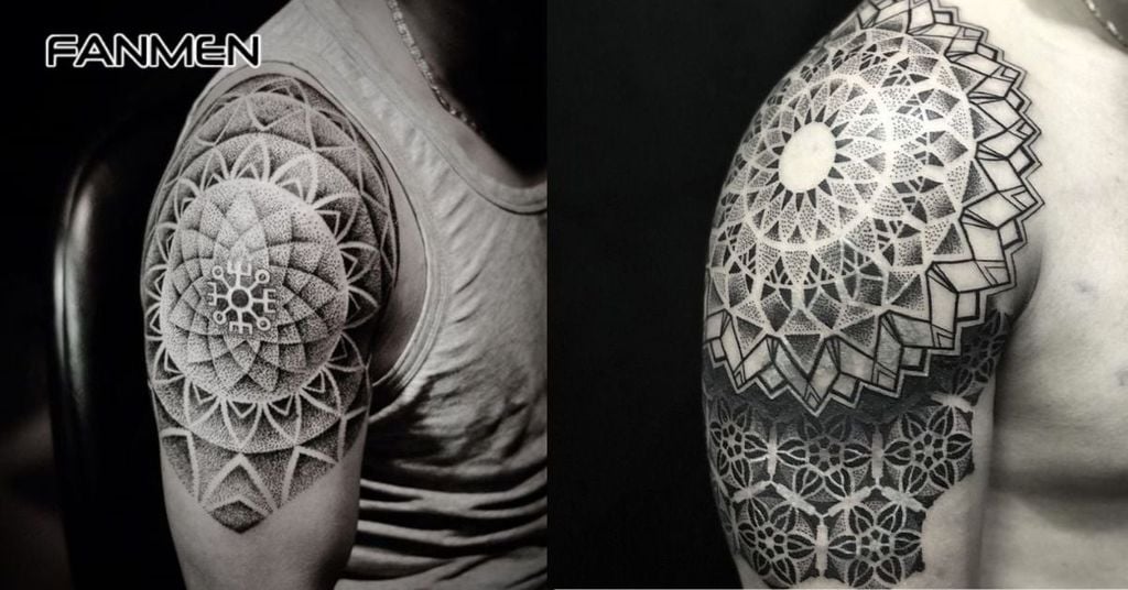 Hình xăm hoa văn phong cách Mandal 7