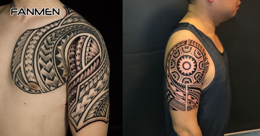 Hình xăm hoa văn bắp tay trống đồng 1