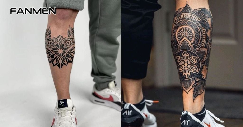 Hình xăm hoa văn ở chân 2