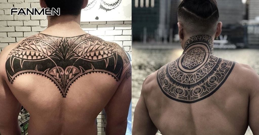 Hình xăm hoa văn ở vai 8